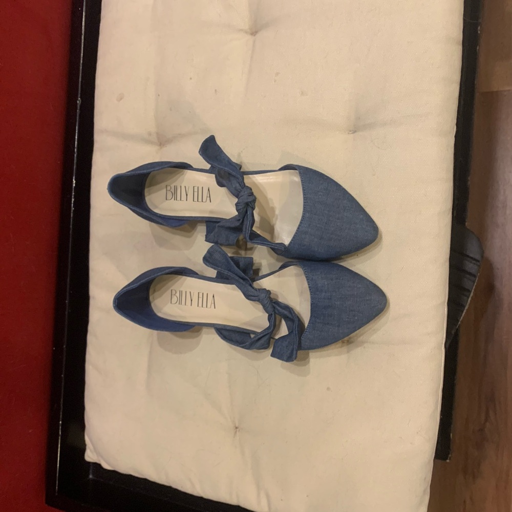 Women's Denim Blue Flats